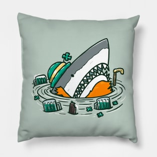 St Patrick's Day Shark Pillow