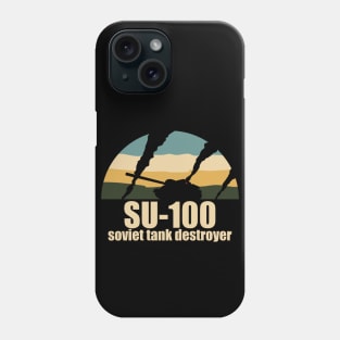 Soviet tank destroyer SU-100 Phone Case