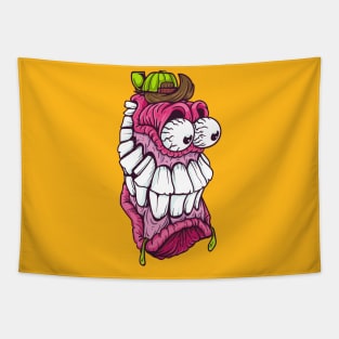 Purple monster teeth Tapestry