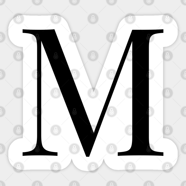 Letter M Alphabet M Autocollant Teepublic Fr