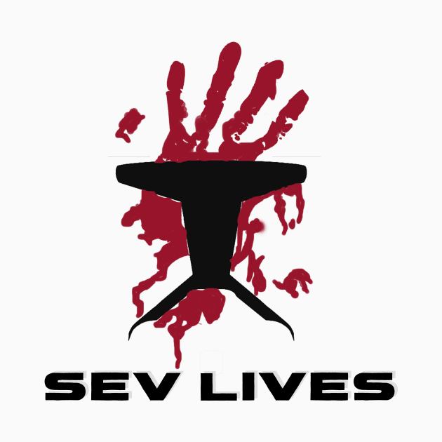 Sev Lives Handprint T-Shirt by Cmmndo_Sev