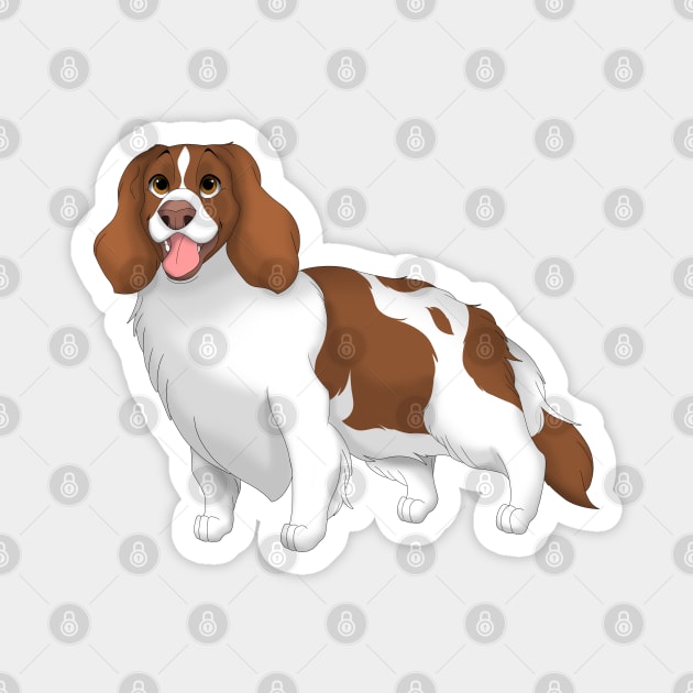 Liver & White English Springer Spaniel Dog Magnet by millersye