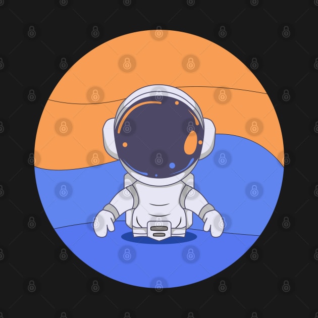 astronaut in the ocean by Nashesa.pol