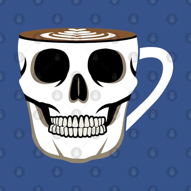 Skull Coffee Cup Illustration by Mako Design 