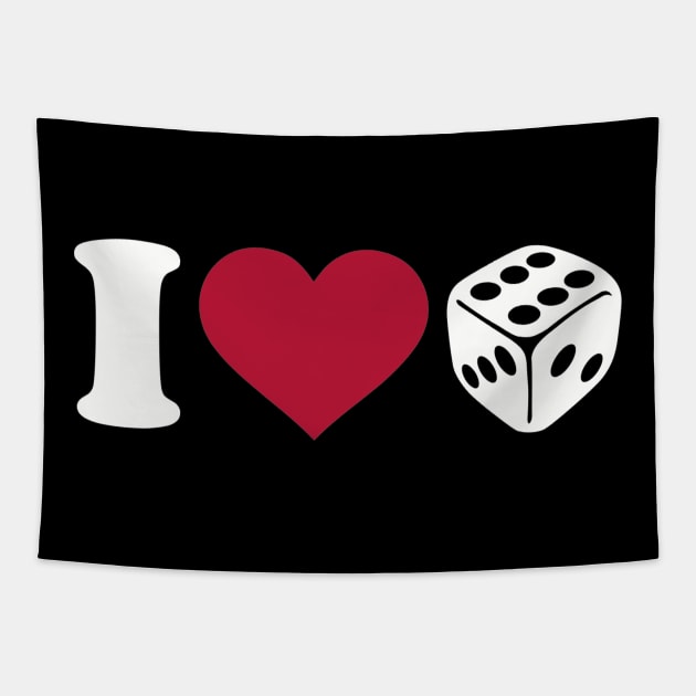 I love Dice Tapestry by Designzz