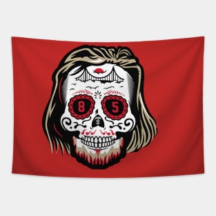 George Kittle Sugar Skull Tapestry