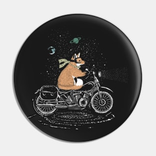 Fox on the motorcycle Pin