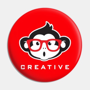 Cute Monkey With Glasses Pin