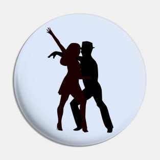 Silhouette of Salsa Dancers - Illustration Pin