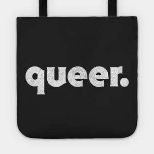 Queer //// Faded Retro Typography Statement Design Tote