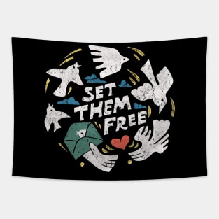 Keep Them Free Tapestry