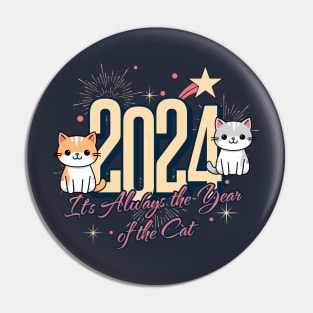 New Year 2024 Year of Cat Pin