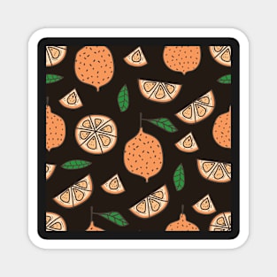 Minimal Colorful Fruit Pattern Magnet