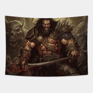 Diablo Barbarian Tapestry