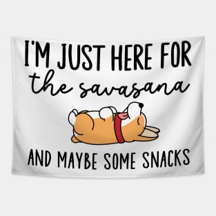 Downdog Savasana Yoga Meditation Workout Dog Lover Tapestry