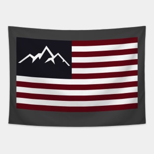 American Flag Mountain Tapestry