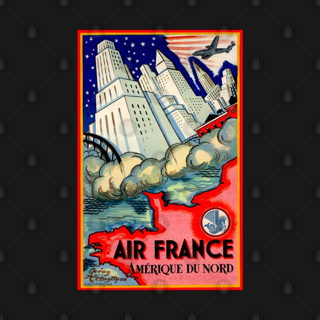 North America with Air France Vintage Travel by Culturio