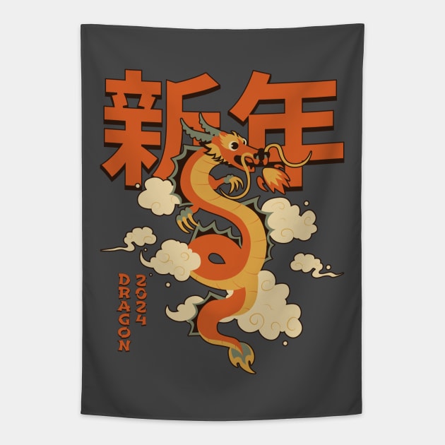 Year of the Dragon 2024 Tapestry by daisyblue