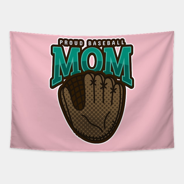 Baseball Mom Tapestry by Tip Top Tee's