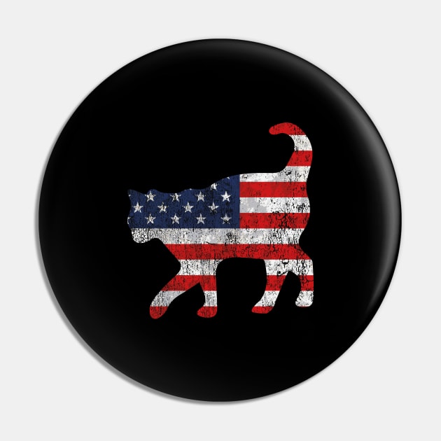 American Flag Cat Pin by EpicMums