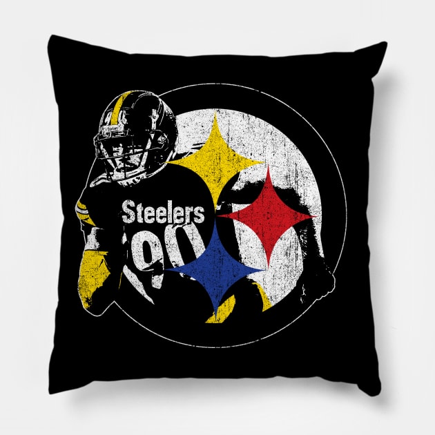 TJ Watt Pillow by huckblade