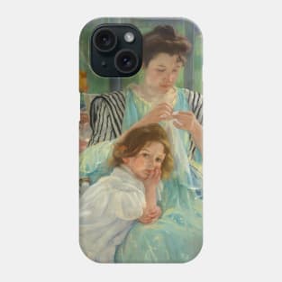 Young Mother Sewing by Mary Cassatt Phone Case