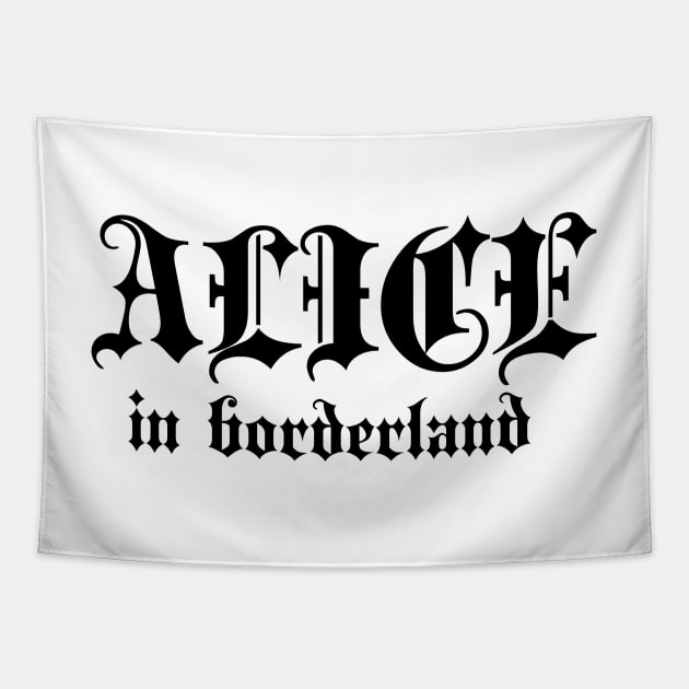 Alice in borderland title black Tapestry by CERA23