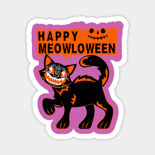 Happy Meowloween Halloween Magnet