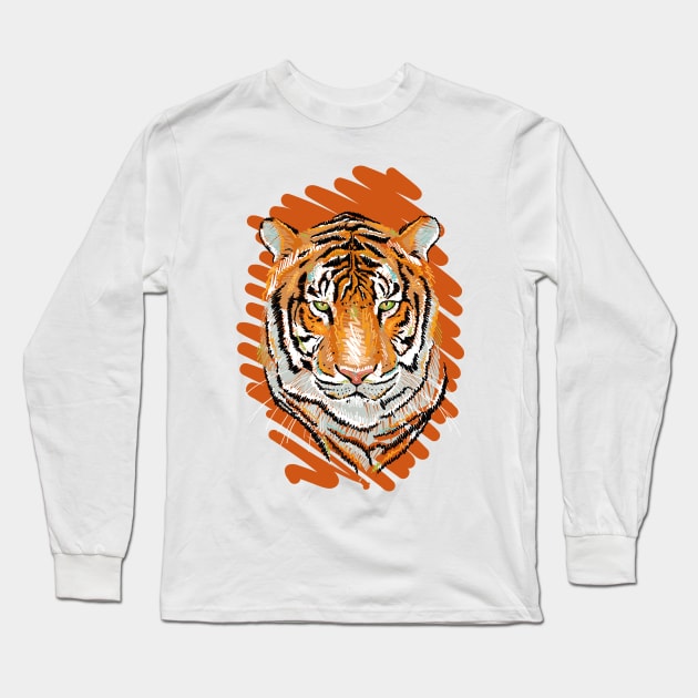 LONG SLEEVE TIGER T-SHIRT WHITE