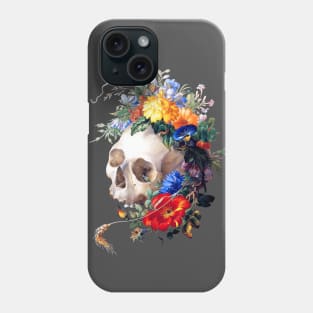 Skull and Flowers Phone Case