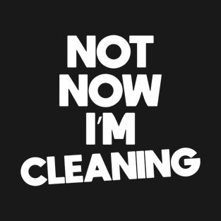 Not Now I Am Cleaning Housekeeping Gift Ideas Great Wife T-Shirt