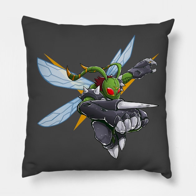 Stingmon fanart Pillow by DigiTeeshrit