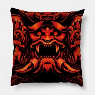 samurai devil mecha Pillow