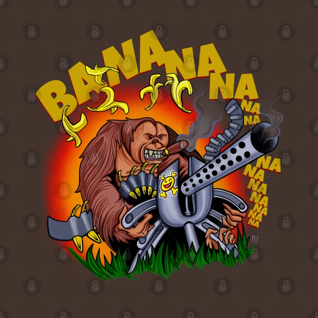 Funny Orangutan Machine Gun Bananas by Space Truck