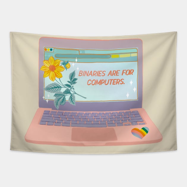 Binaries Are For Computers Tapestry by FabulouslyFeminist