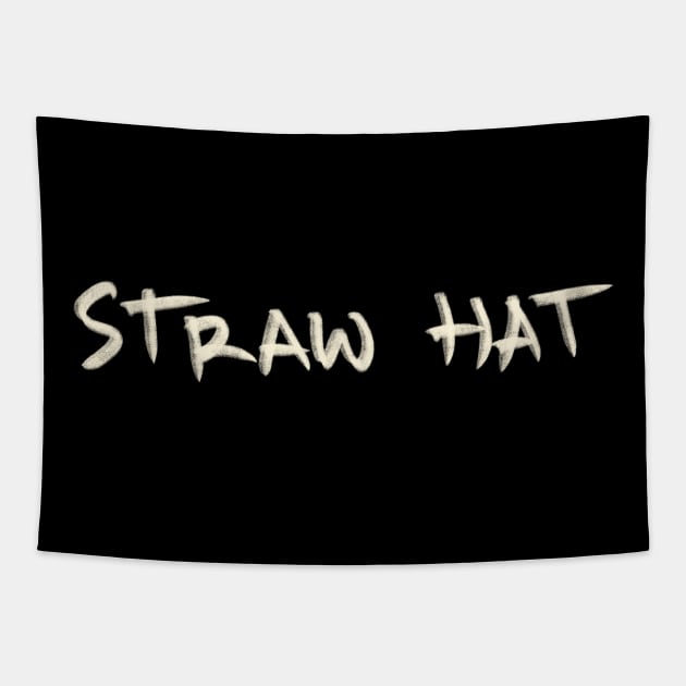 Hand Drawn Straw Hat Tapestry by Saestu Mbathi