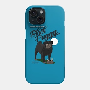 Black Puggy - cute Dog Phone Case