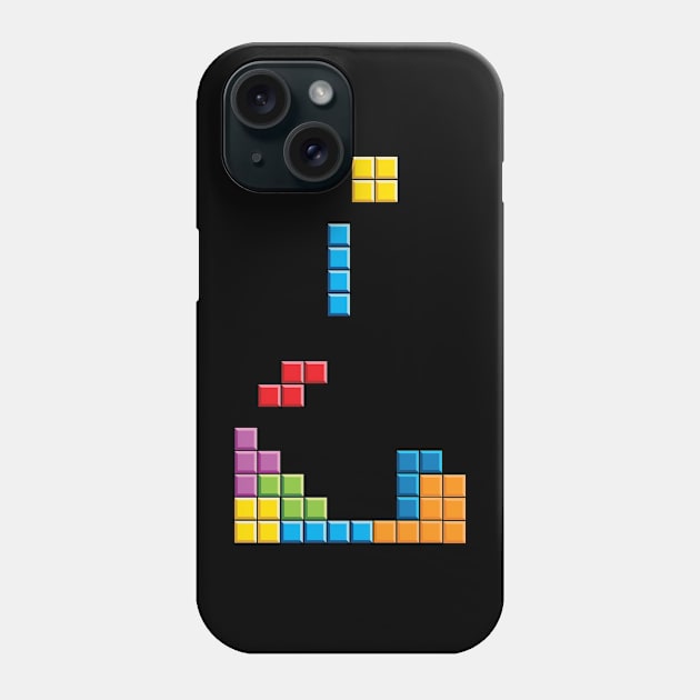 Tetris falling blocks Phone Case by TShirtGuy2267