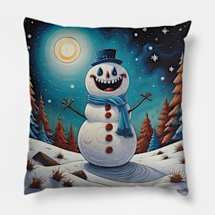 Happy snowman Pillow