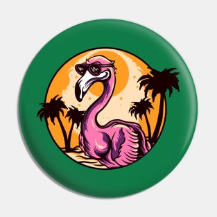 flamingo bird sunset Pin