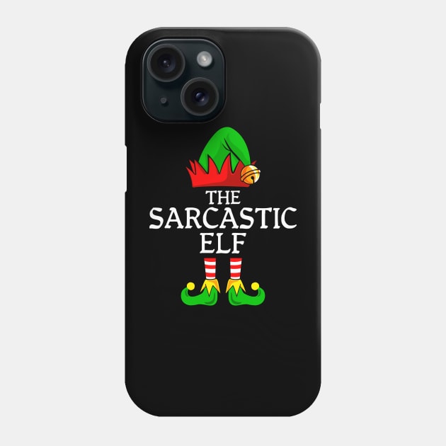 Matching Christmas pajamas sarcastic elf Phone Case by CreatureComforts