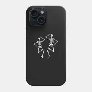 Dancing skeletons, funny skull design Phone Case