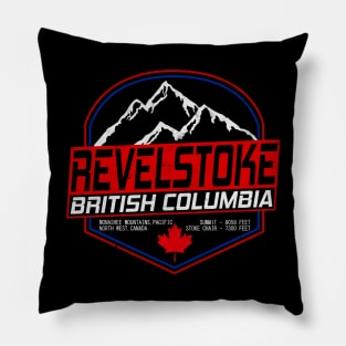 Retro Ski Revelstoke B.C Canada Skiing and Mountain Biking Paradise Pillow