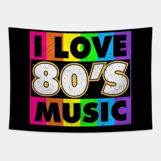 I Love 80s Music Retro Vintage Style Tapestry