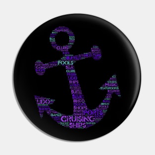 Colorful Cruising Anchor T-shirt Pin