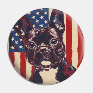 French Bulldog Merica 4th Of July Pin