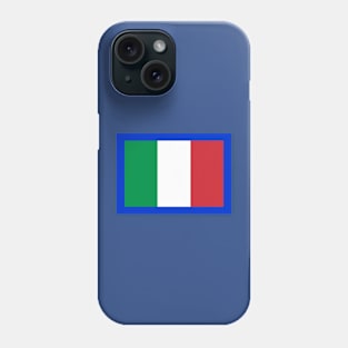 Italian flag blue background Phone Case