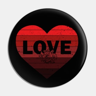 Love and heart Pin