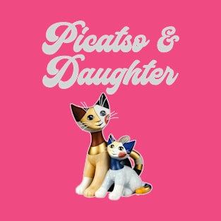 Cat Picatso and Daughter Modern Art Gift T-Shirt