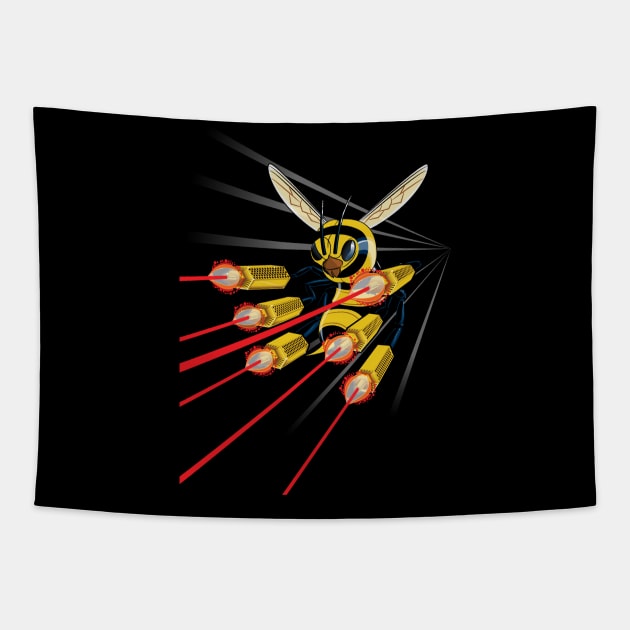 Killer Bee with Laser Legs Tapestry by eShirtLabs